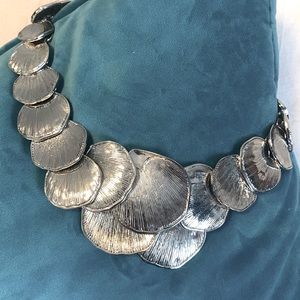 Ann Taylor Silver Statement Necklace